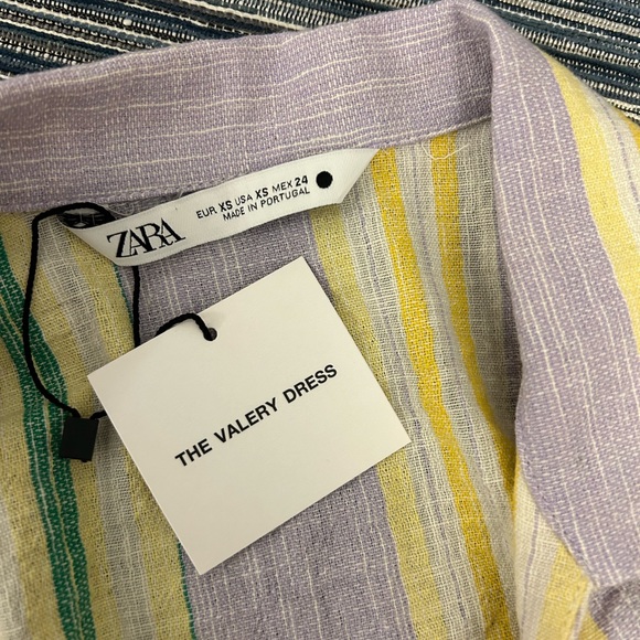 🆕Zara Women's The Valery Dress Pastel Striped Smocked Mini Size XS & XL - Picture 7 of 9